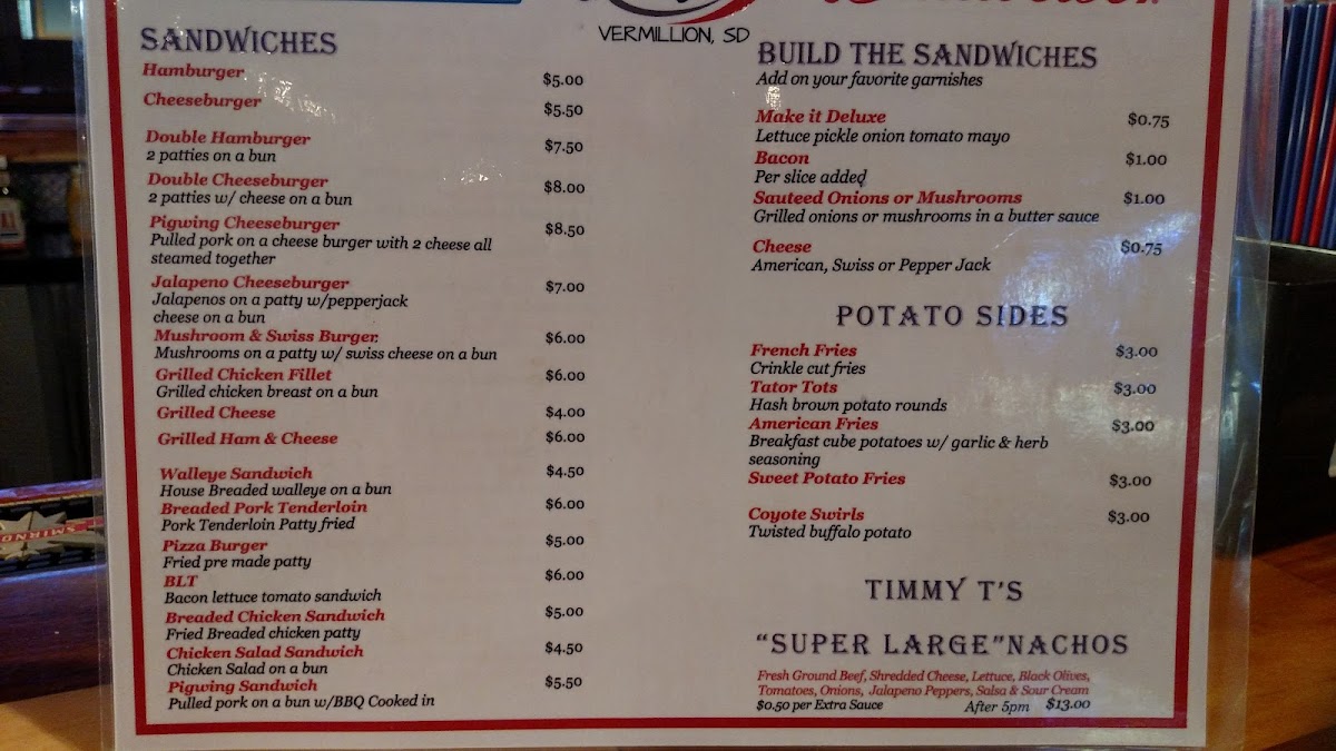 Bunyan's Menu - Image 5